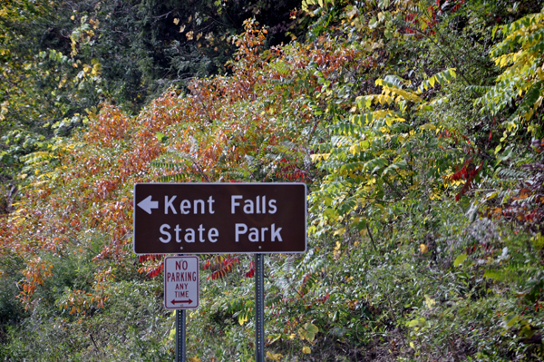 Kent Falls State Park sign